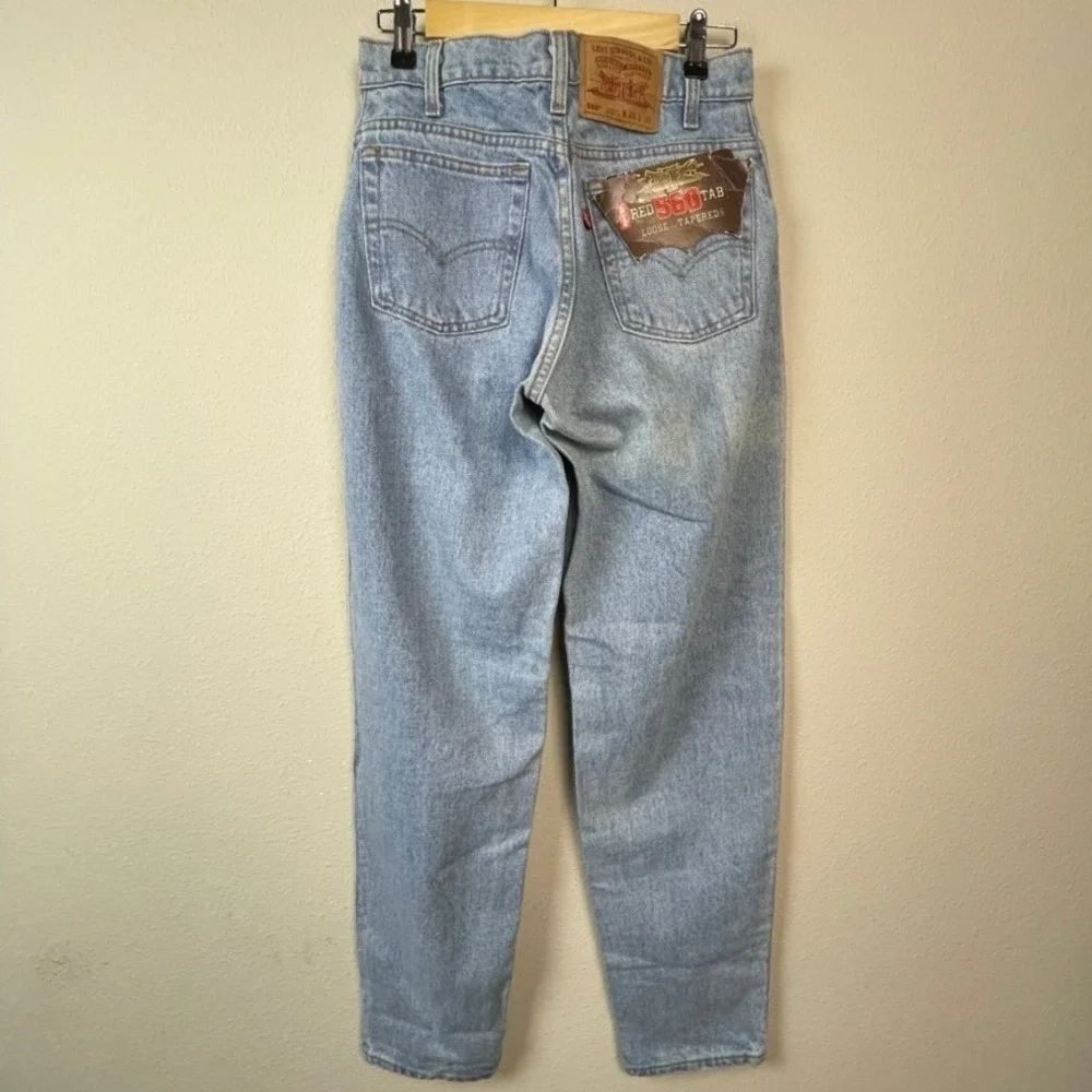Levis 560 Red Tab Jeans Womens‎ 29x32 Light Wash Vintage 90s Loose Tapered USA